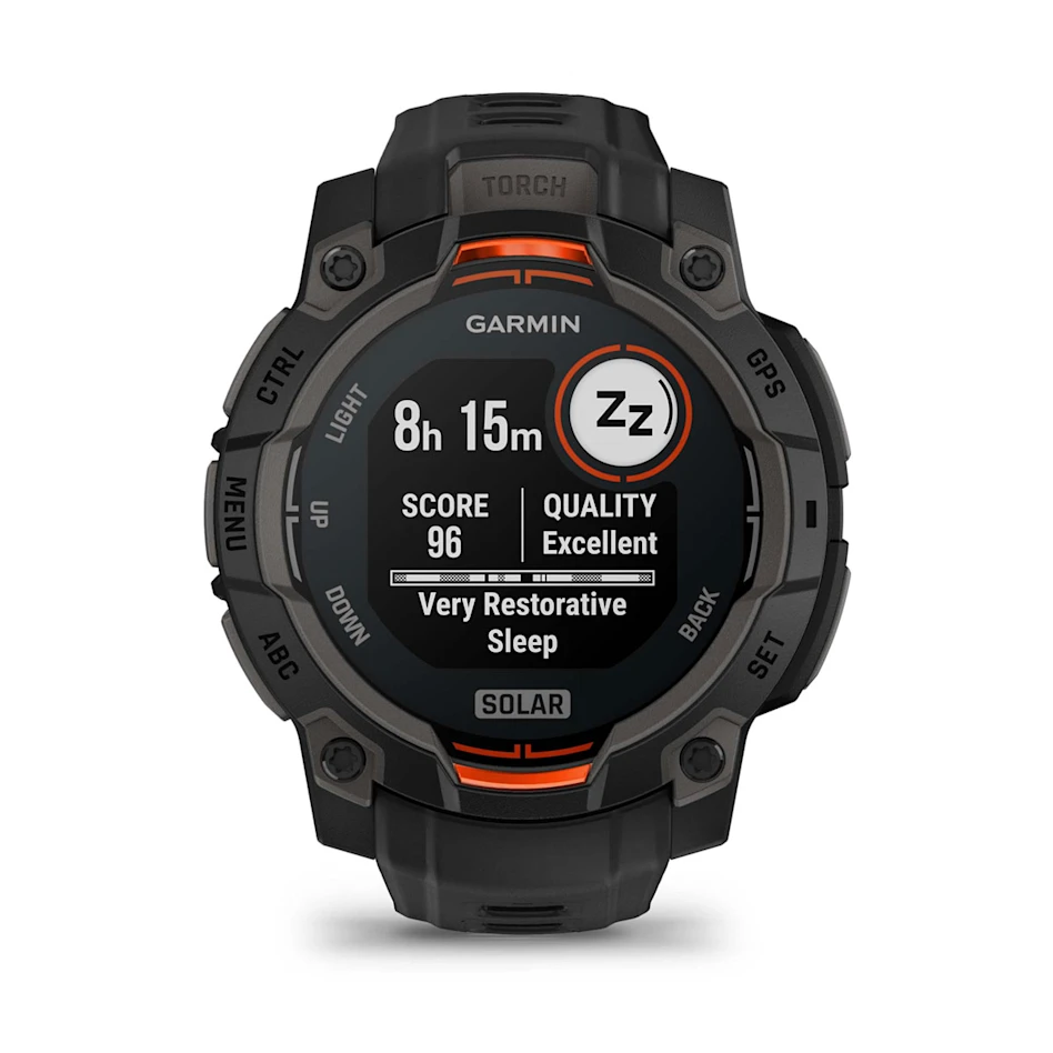 GARMIN Instinct 3 45mm Solar Black & Red Polymer Smartwatch 010-02934-00