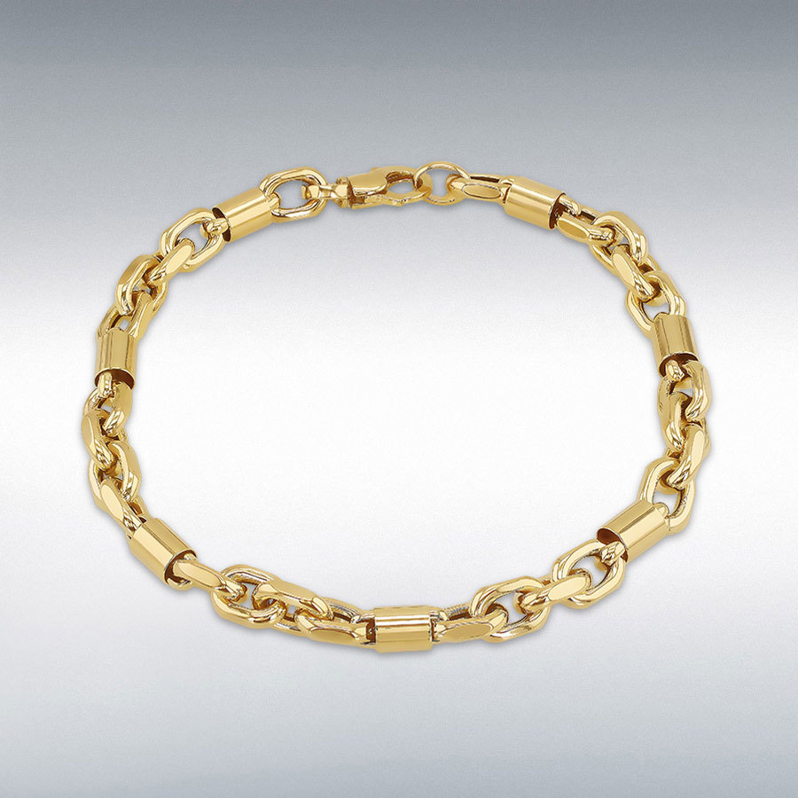 9ct Gold Belcher & Bar Link Bracelet