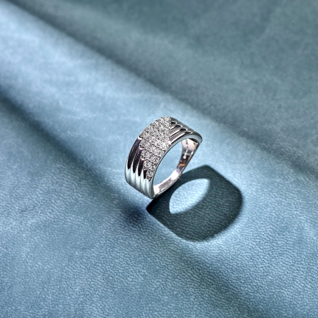 TI SENTO Stardust Sterling Silver Cubic Zirconia Set Layered Ring