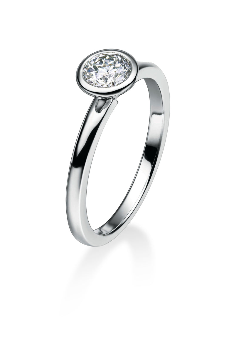 Mastercut Platinum Single Stone Contemporary 0.30ct Diamond Ring C2RG002 030P