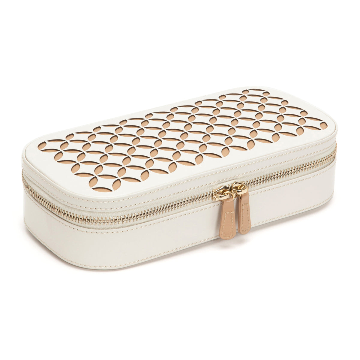 WOLF Chloé Cream Zip Jewellery Case 301253