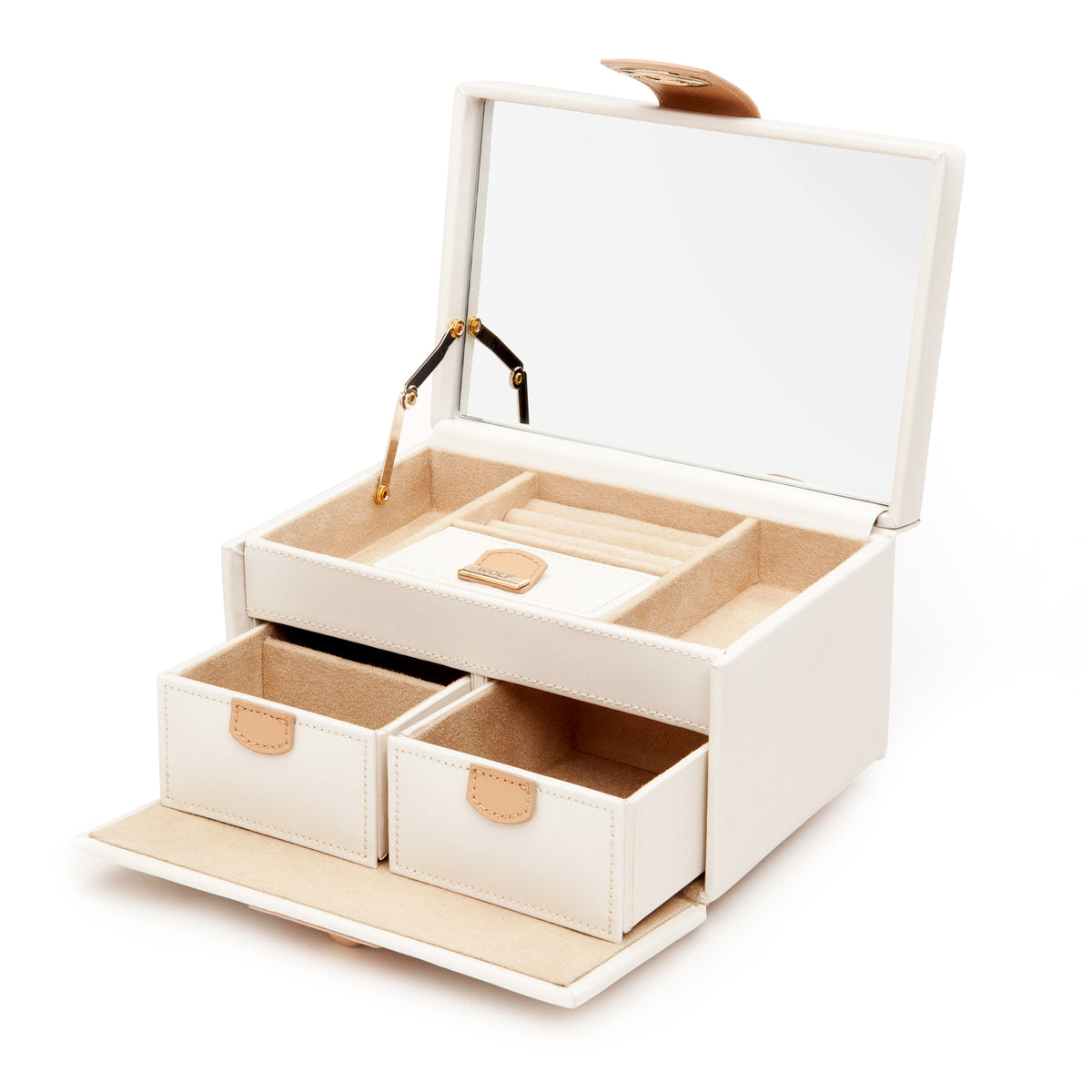 WOLF Chloé Cream Small Jewellery Box 301153