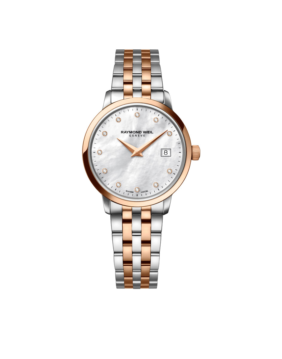 Raymond Weil Toccata Mother of Pearl Dial Two Tone Womens Quartz Watch 29mm 5988-SP5-97081