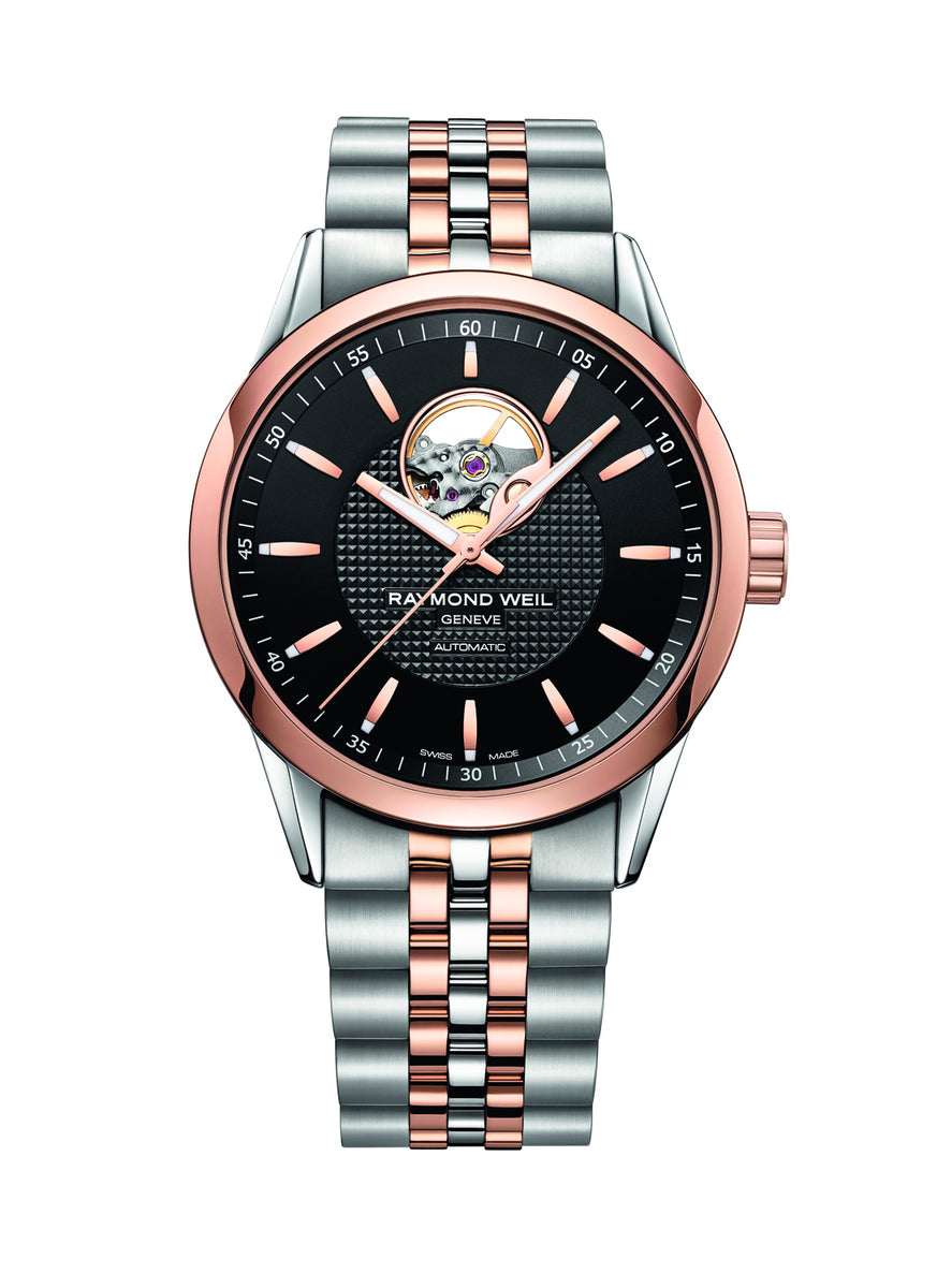 Raymond Weil Freelancer Black Dial Two Tone Mens Watch 2710-SP5-20021