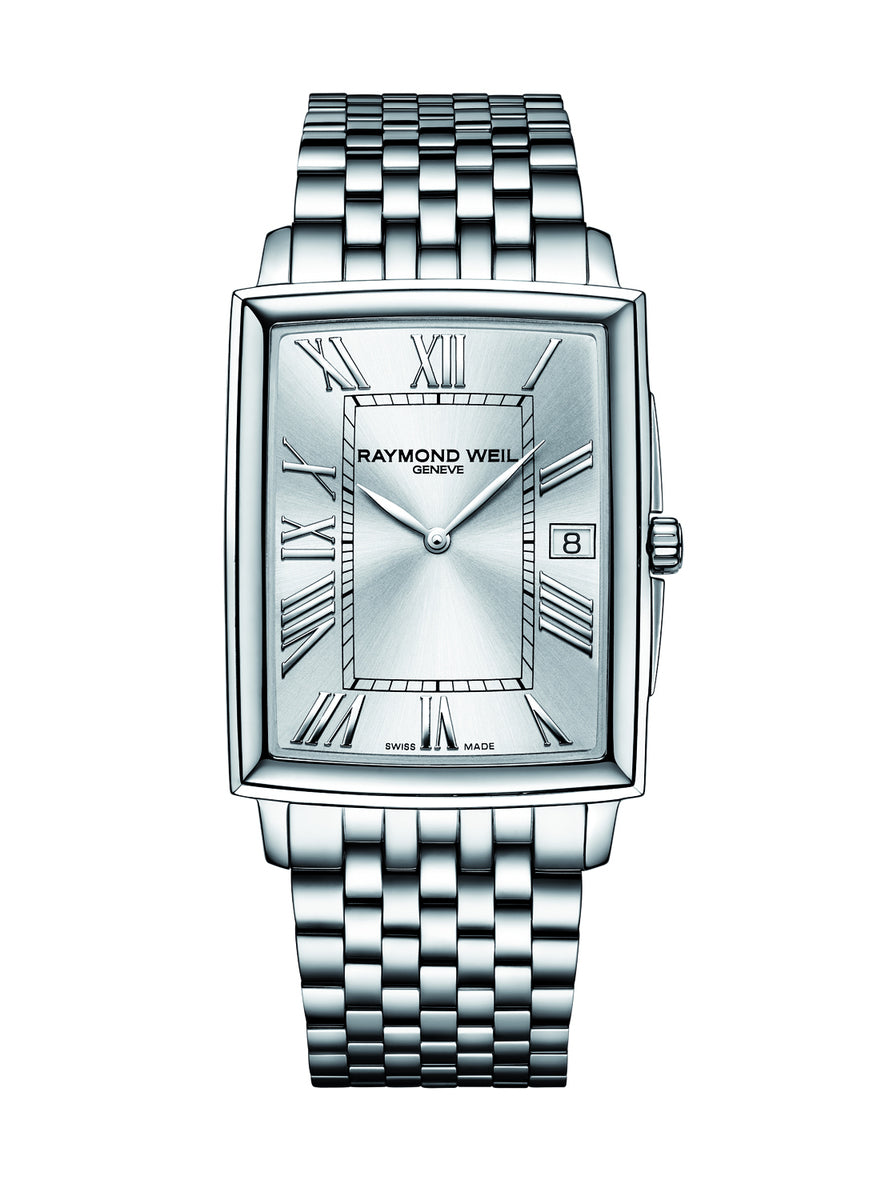 Raymond Weil Tradition Silver Dial Stainless Steel Mens Quartz Watch 5456-ST-00658