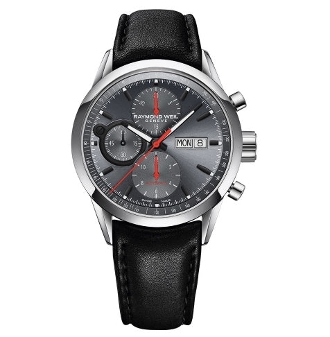 Raymond Weil Freelancer Grey Dial Stainless Steel Chronograph Mens Watch 7730-STC-60112