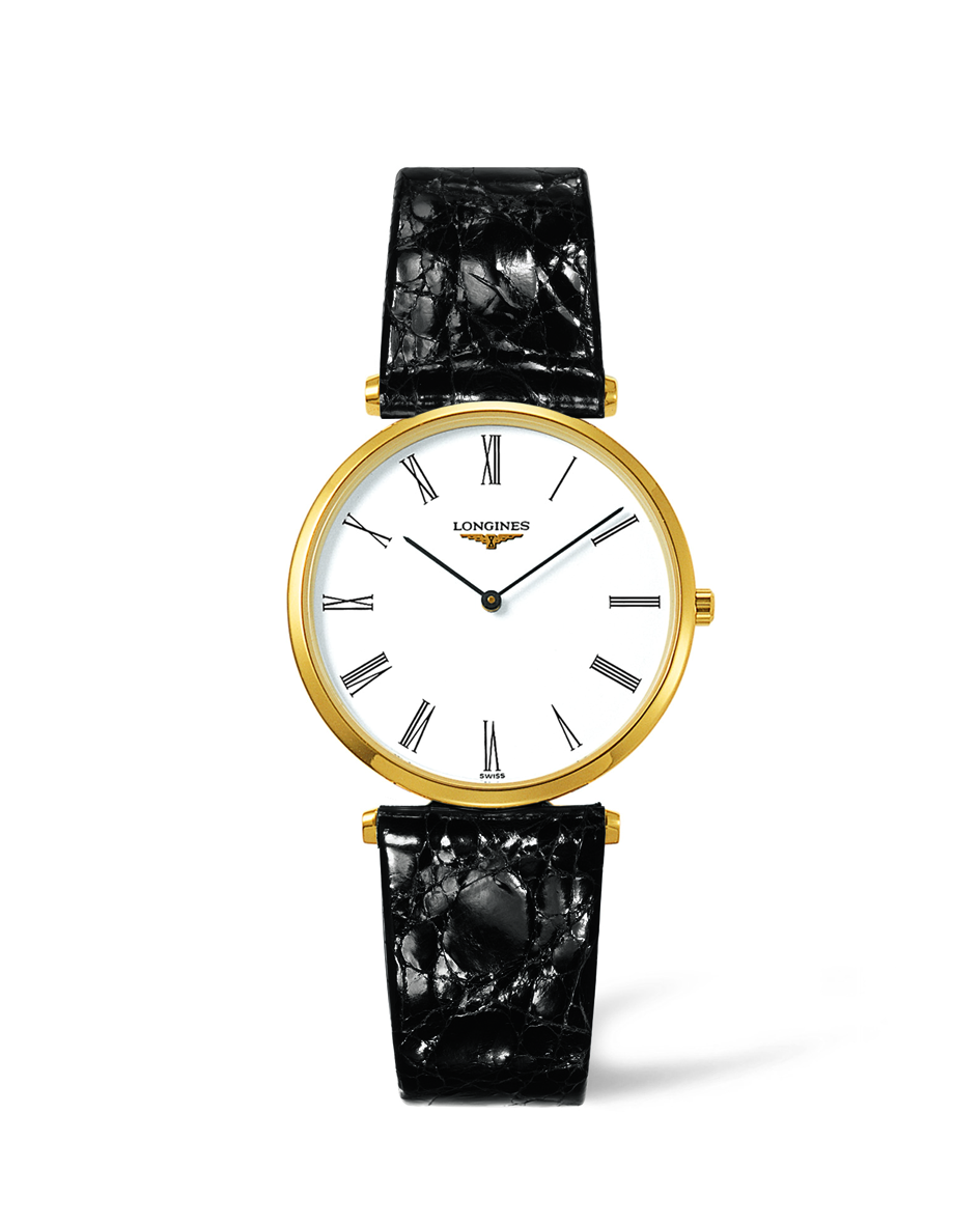 Longines La Grande Classique de Longines White Dial PVD Gold Plated Mens Quartz Watch L47092112