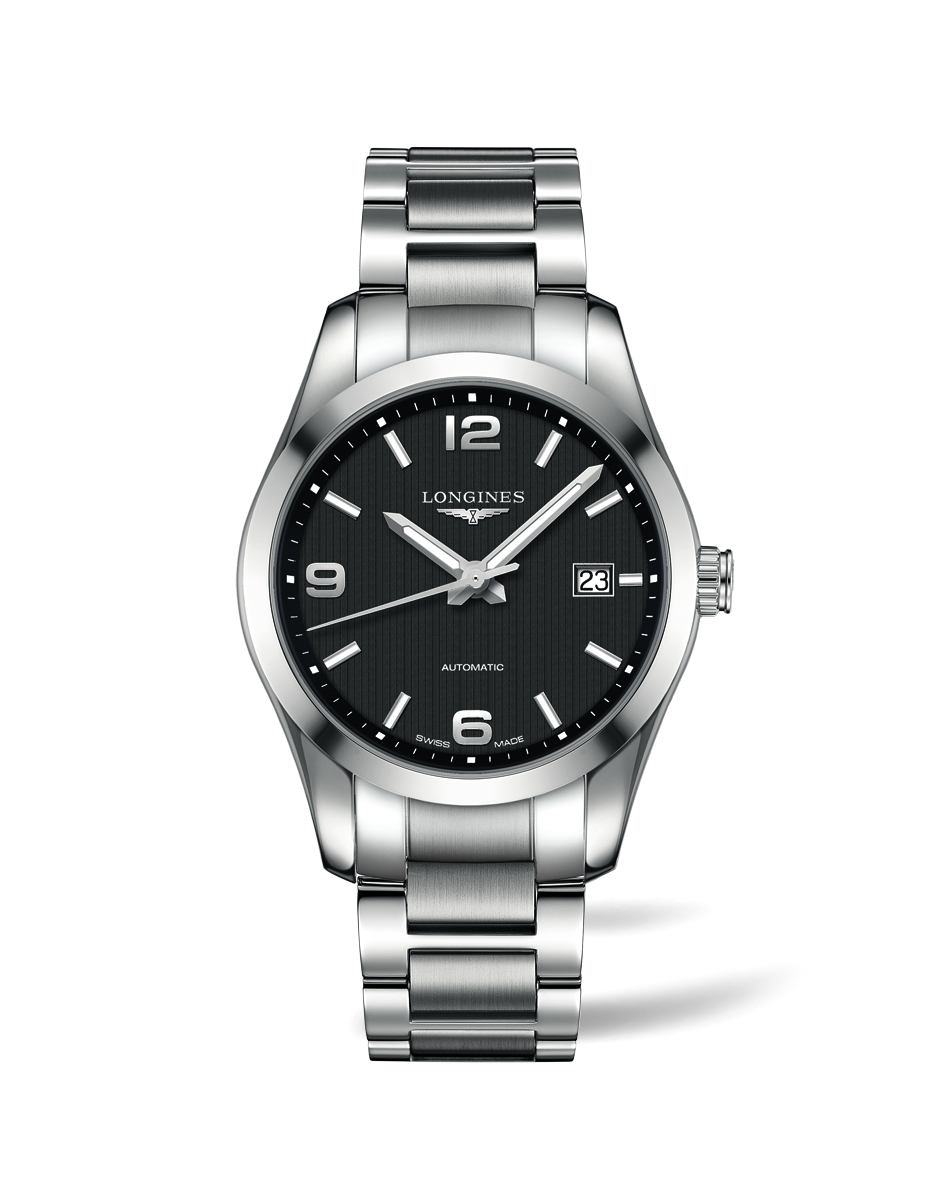 Longines Conquest Classic Black Dial Stainless Steel Mens Watch L27854566