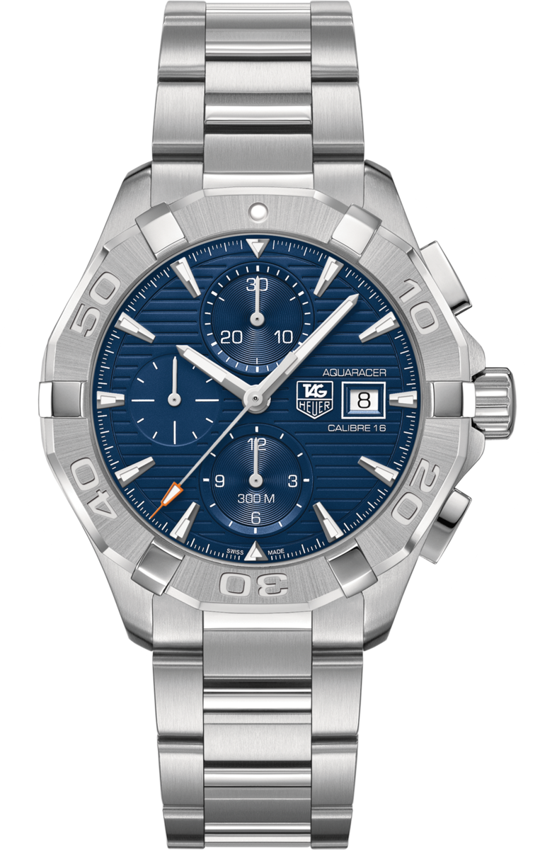 TAG Heuer Aquaracer Blue Dial Calibre 16 Automatic Stainless Steel Mens Chronograph Watch CAY2112.BA0925