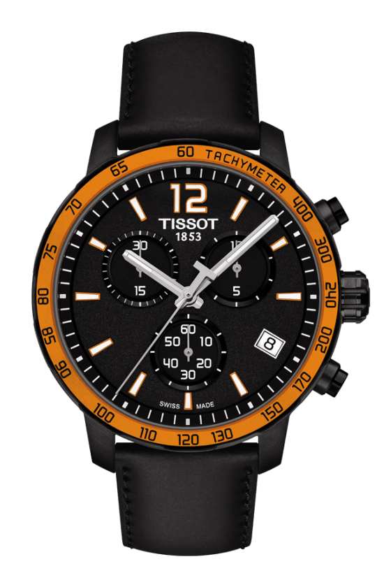 Tissot Quickster Black Dial Black PVD Mens Quartz Chronograph Watch T0954173605701
