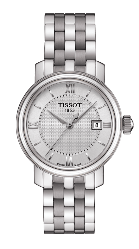 Tissot Bridgeport Silver Dial Stainless Steel Womens Quartz Watch T0970101103800