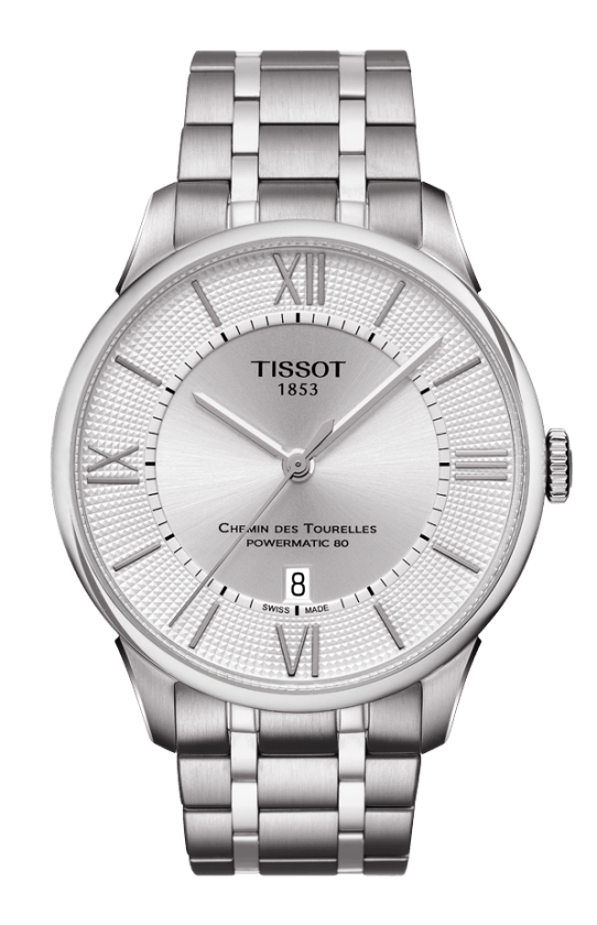Tissot Chemin Des Tourelles Silver Dial Stainless Steel Powermatic 80 Mens Watch T0994071103800