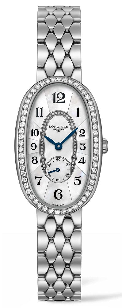 Longines Symphonette Mother of Pearl Dial Diamond Set Stainless Steel Womens Quartz Watch L23060836