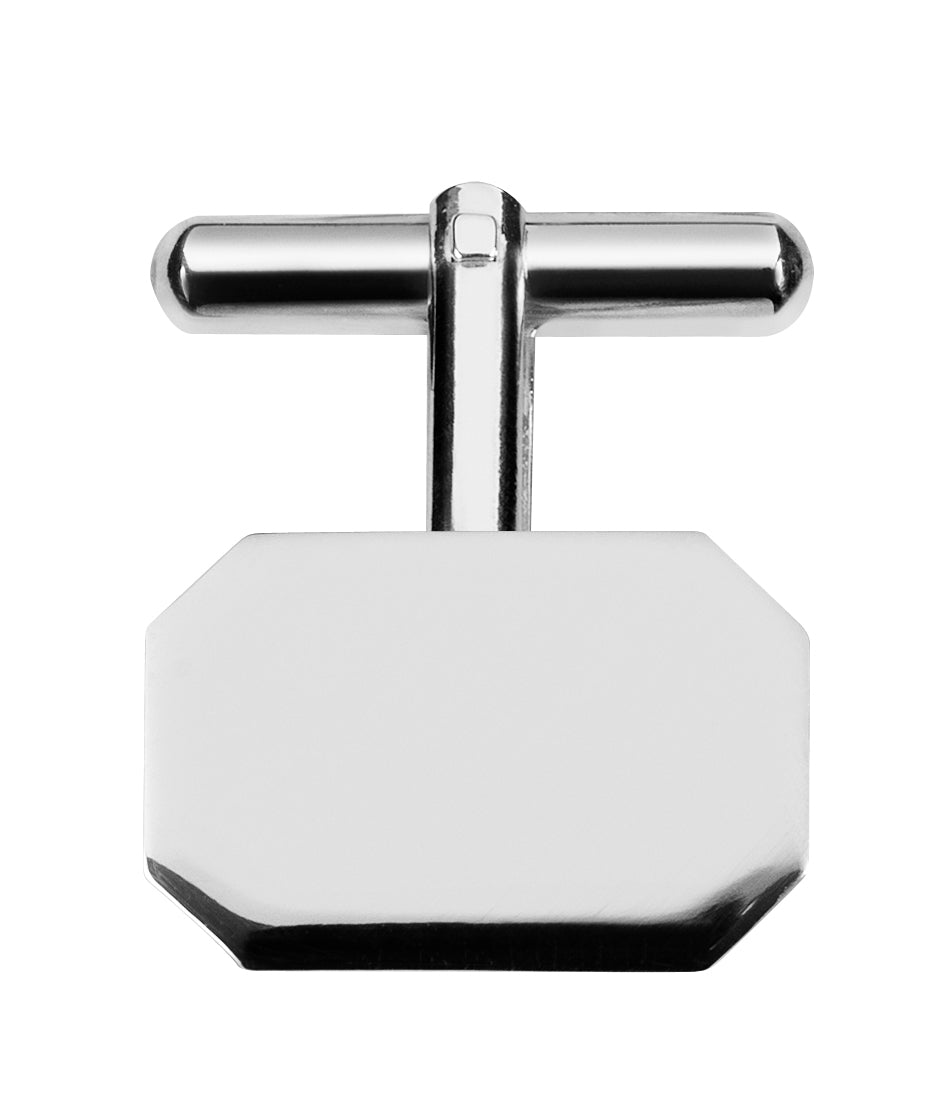 Sterling Silver Classic Rectangle Lozenge T-Bar Cufflinks
