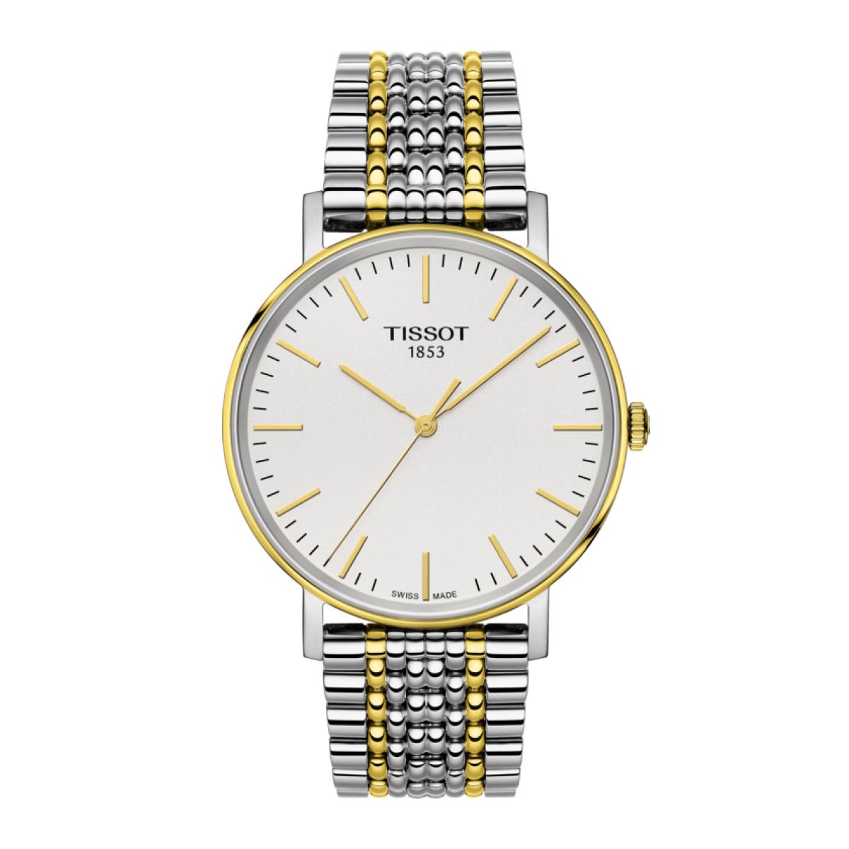 Tissot Everytime Medium Silver Dial Two Tone Mens Quartz Watch T1094102203100