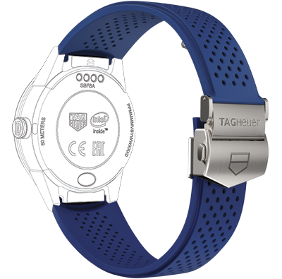 TAG Heuer Connected Modular 45 Electric Blue Rubber Strap 1FT6118