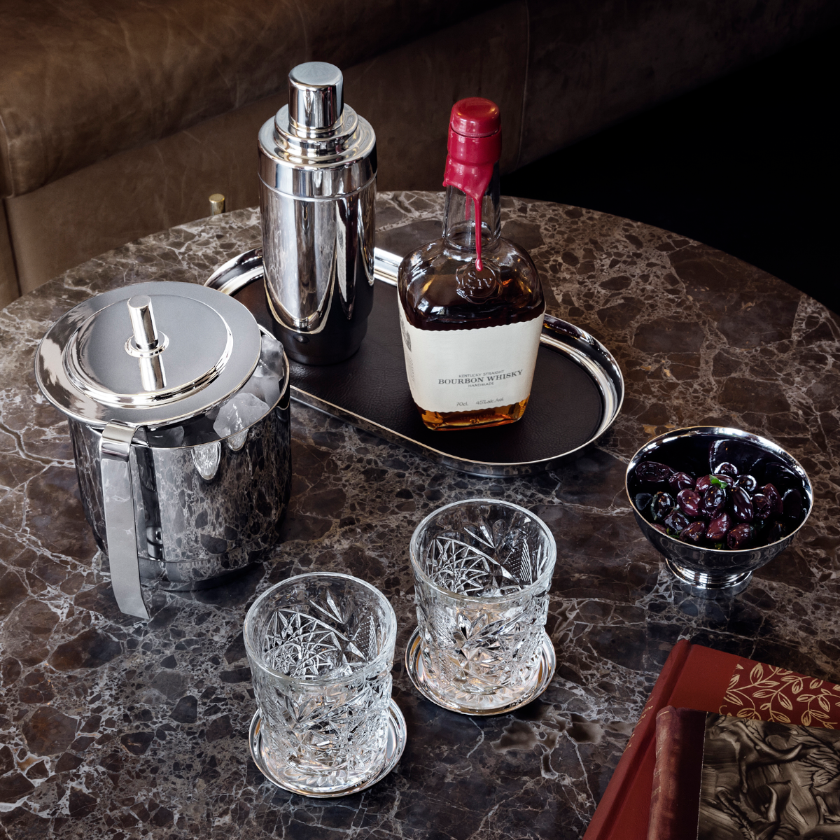 Georg Jensen Living Stainless Steel MANHATTAN Glass Coaster 3586083