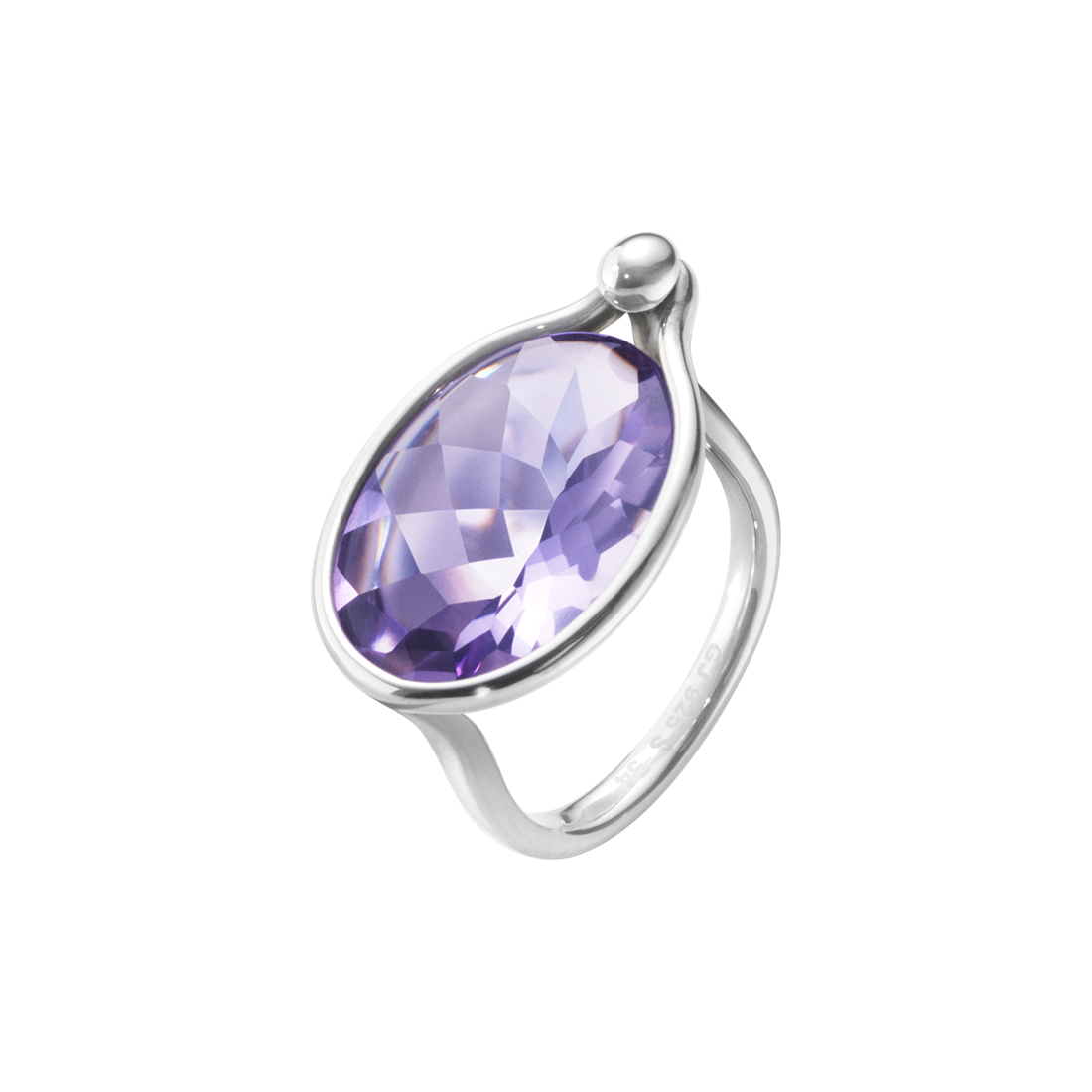 Georg Jensen SAVANNAH Sterling Silver & Amethyst Ring 10003069