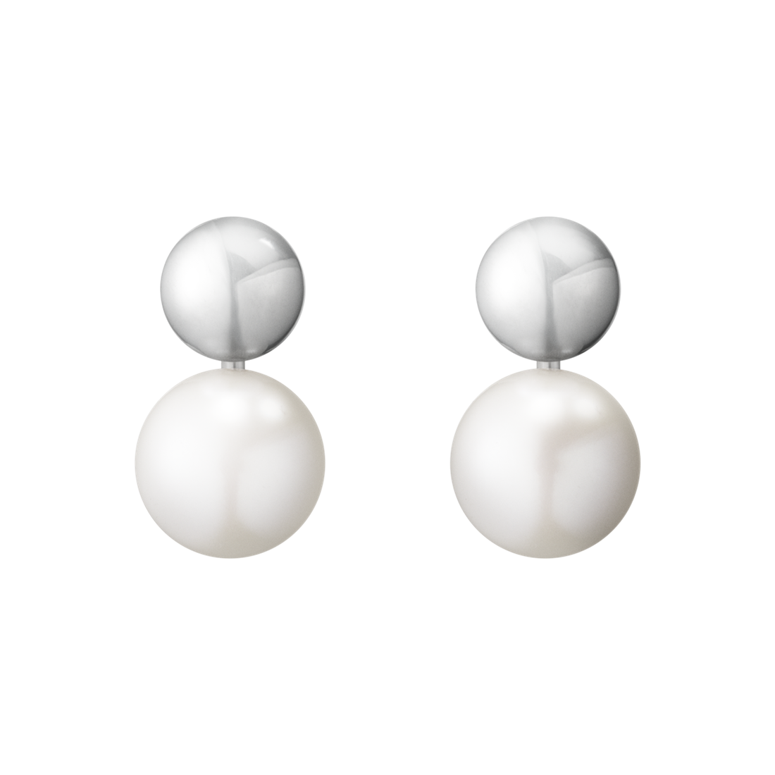 Georg Jensen MOONLIGHT GRAPES Sterling Silver & Pearl Drop Earrings 10003419