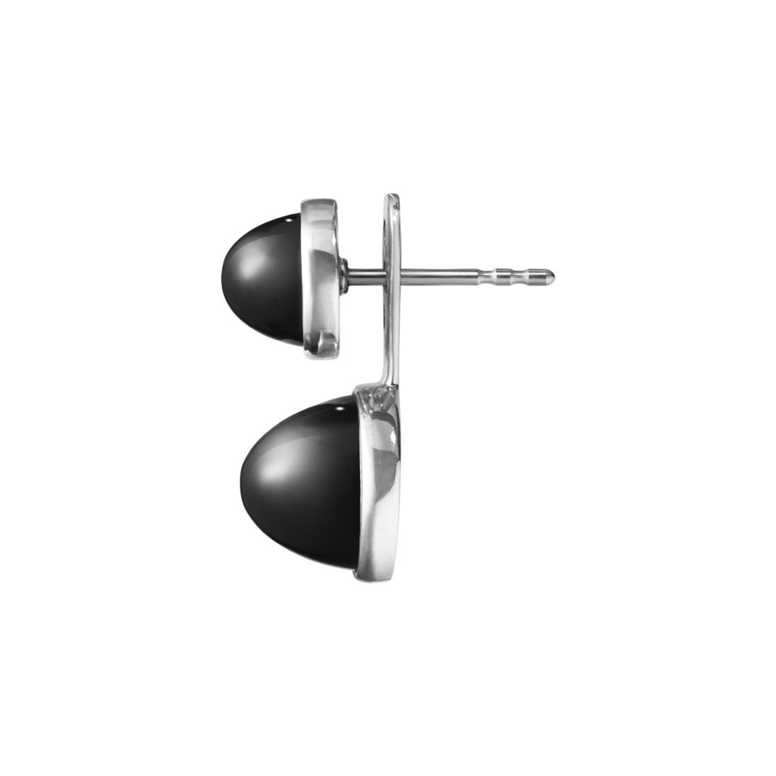 Georg Jensen MICHELSEN Sterling Silver & Black Onyx Stud/Drop Earrings 10007339