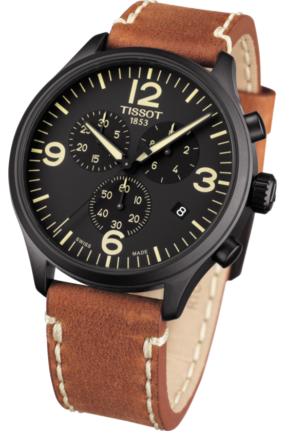 Tissot Chrono XL Black Stainless Steel Black Dial Mens Quartz Chronograph Watch T1166173605700
