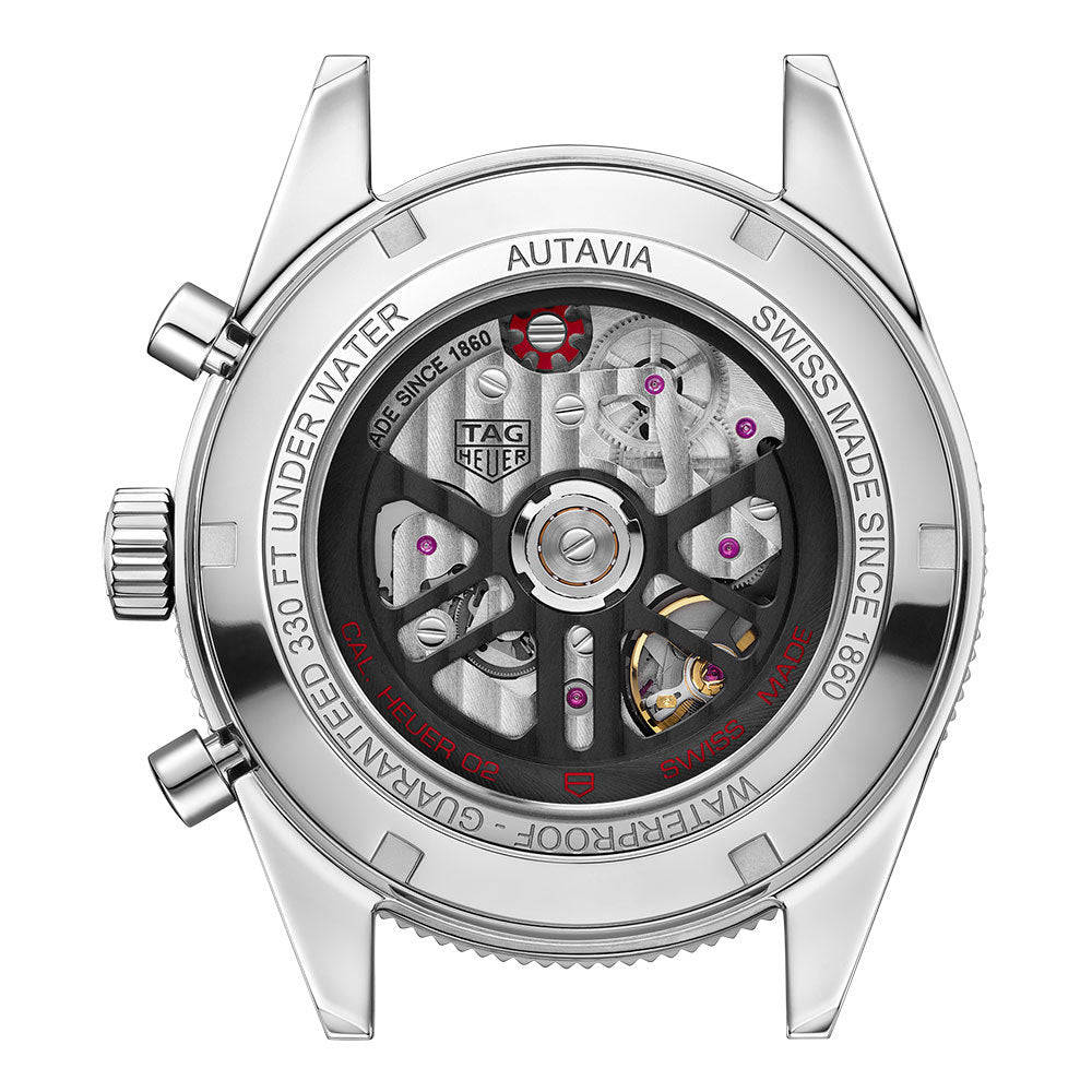 TAG Heuer Heritage Autavia Heuer 02 Automatic Stainless Steel Mens Chronograph Watch CBE2110.FC8226