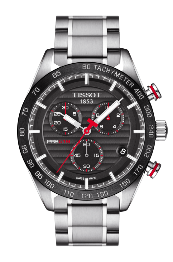 Tissot PRS 516 Black/Grey Dial Stainless Steel Mens Quartz Chronograph Watch T1004171105101