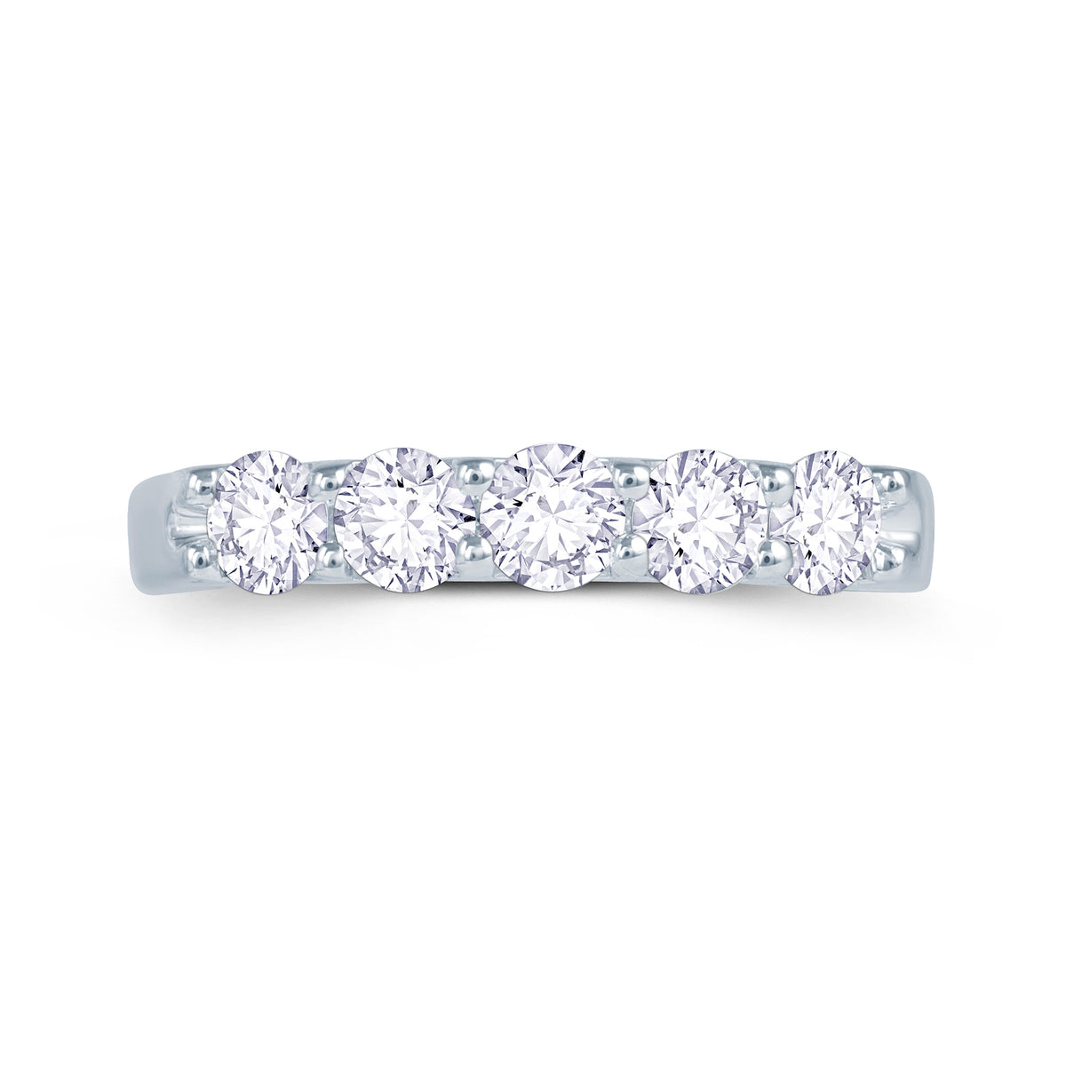 Platinum 0.75ct 5 Stone Diamond Claw Set Ring