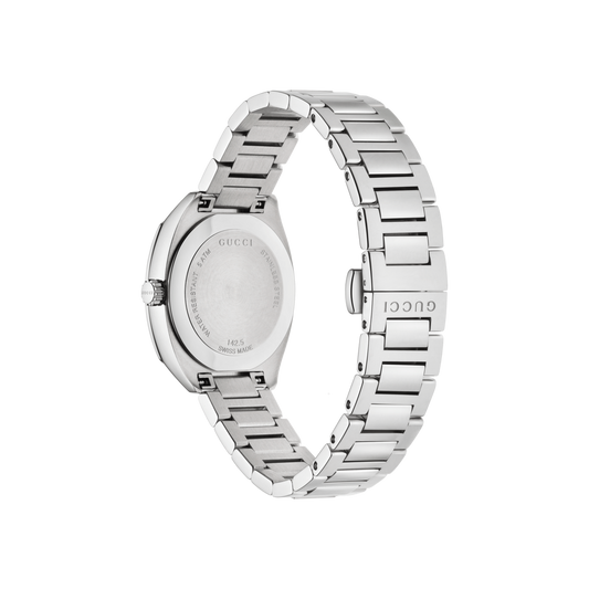 Gucci GG2570 Silver Diamond Set Dial Stainless Steel Womens Quartz Watch YA142504