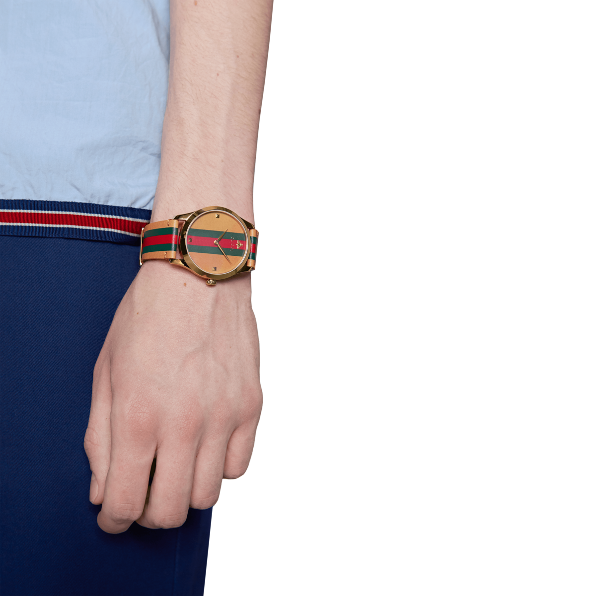 Gucci G-Timeless Le Marché des Merveilles Multi-Colour Dial PVD Gold Plated Unisex Quartz Watch YA1264077