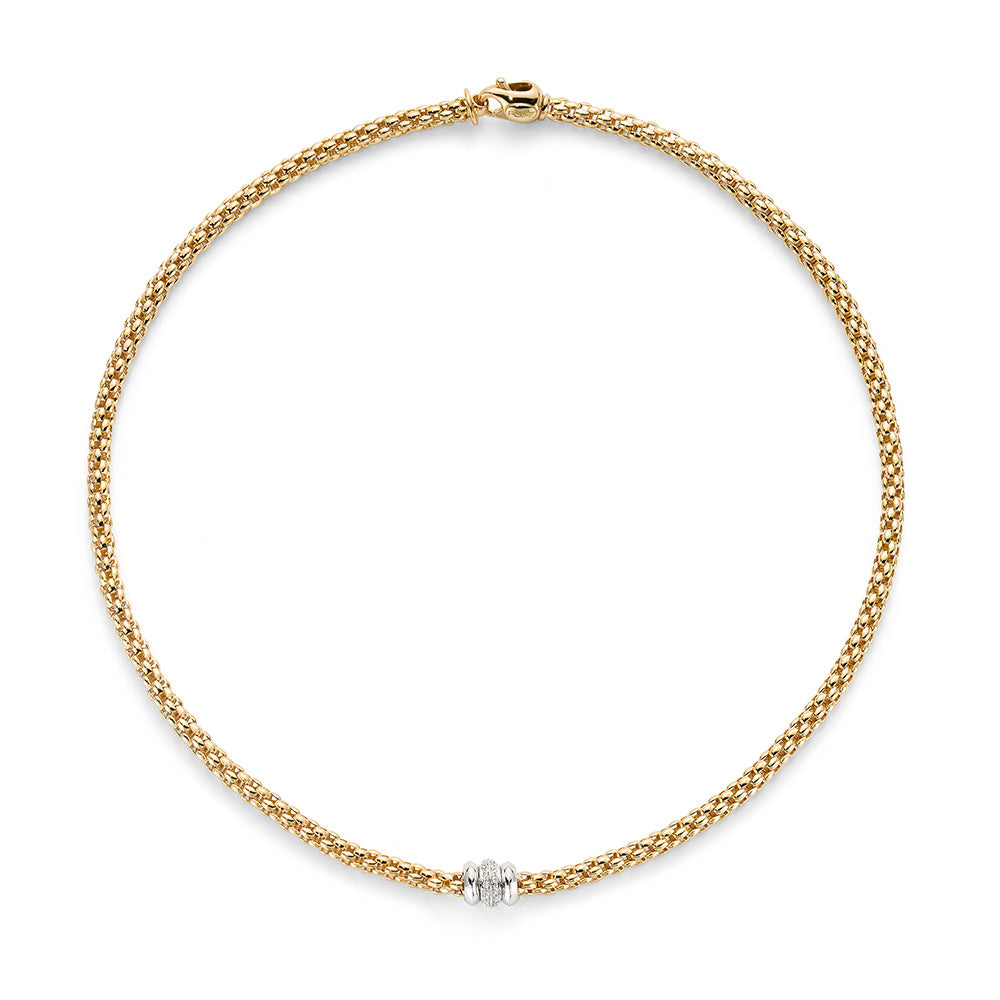 FOPE Flex'it Solo 18ct Gold & Diamond Necklace