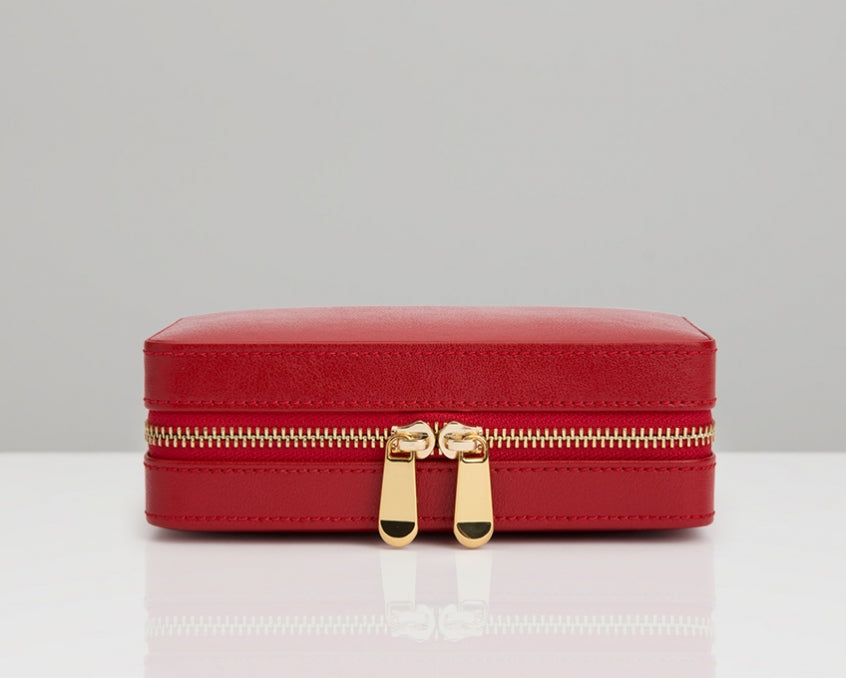 WOLF Palermo Red Travel Zip Jewellery Case 213672