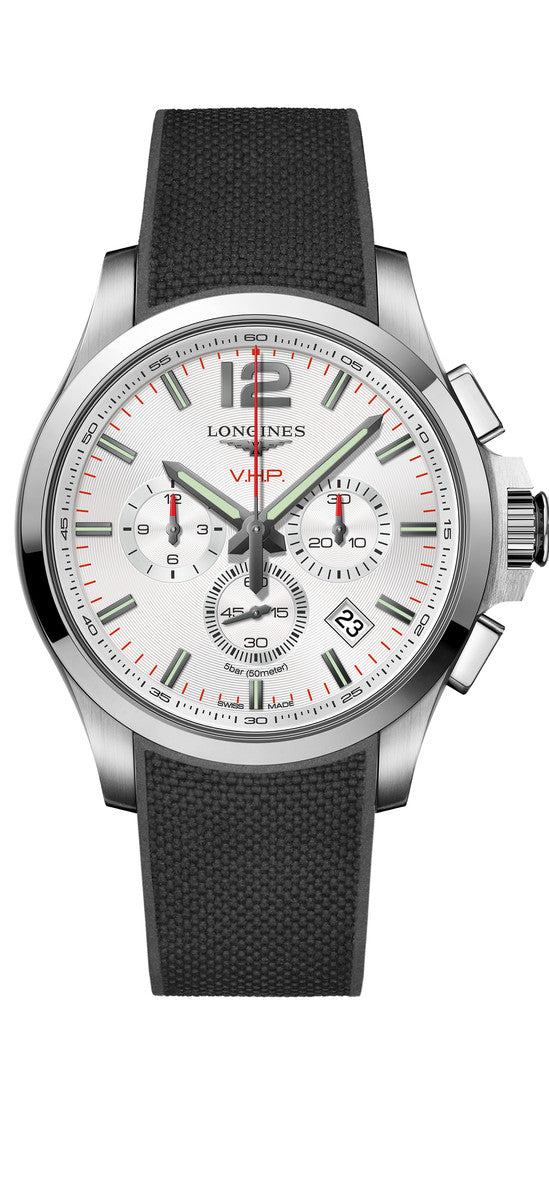 Longines Conquest V.H.P. Silver Dial Stainless Steel Mens Quartz Chronograph Watch L37274769