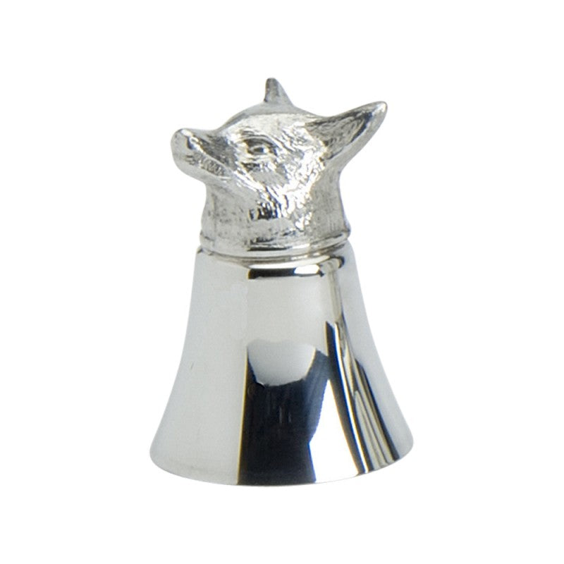 Pewter Fox Head Stirrup Cup/Spirit Measure 2 fl.oz