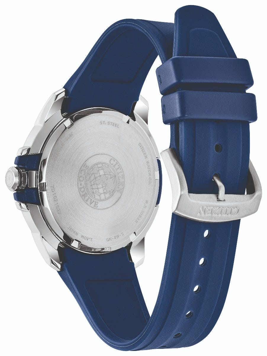 Citizen Eco-Drive AR Blue Dial Stainless Steel Mens Watch AW1158-05L