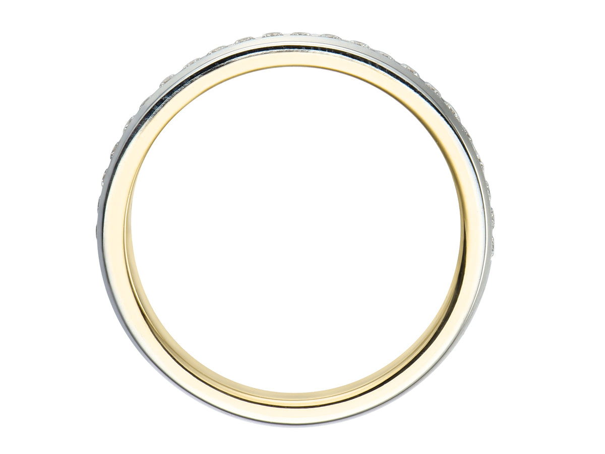 18ct Yellow & White Gold Diamond Channel Set Ring