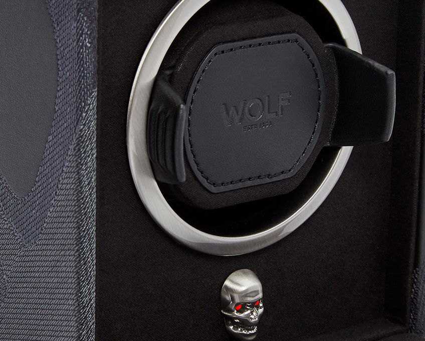 WOLF Memento Mori Cub Single Winder with Cover Watch Winding Box 493102