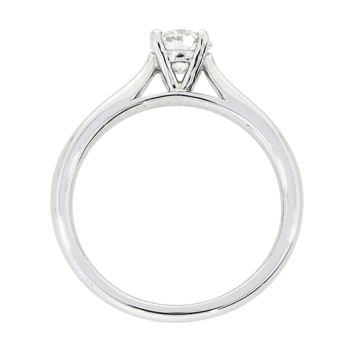 Platinum Solitaire 4 Claw Set 0.51ct Single Stone Diamond Ring