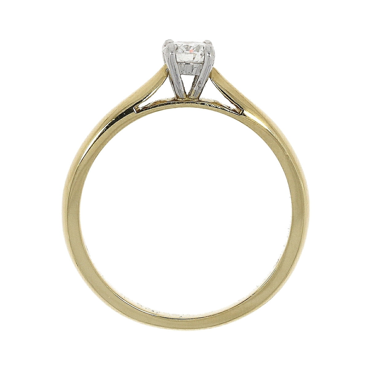 18ct Gold Solitaire 4 Claw Set 0.30ct Single Stone Diamond Ring