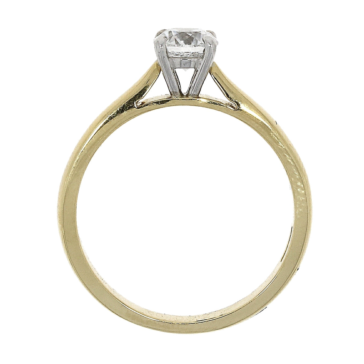 18ct Gold Solitaire 4 Claw Set 0.50ct Single Stone Diamond Ring