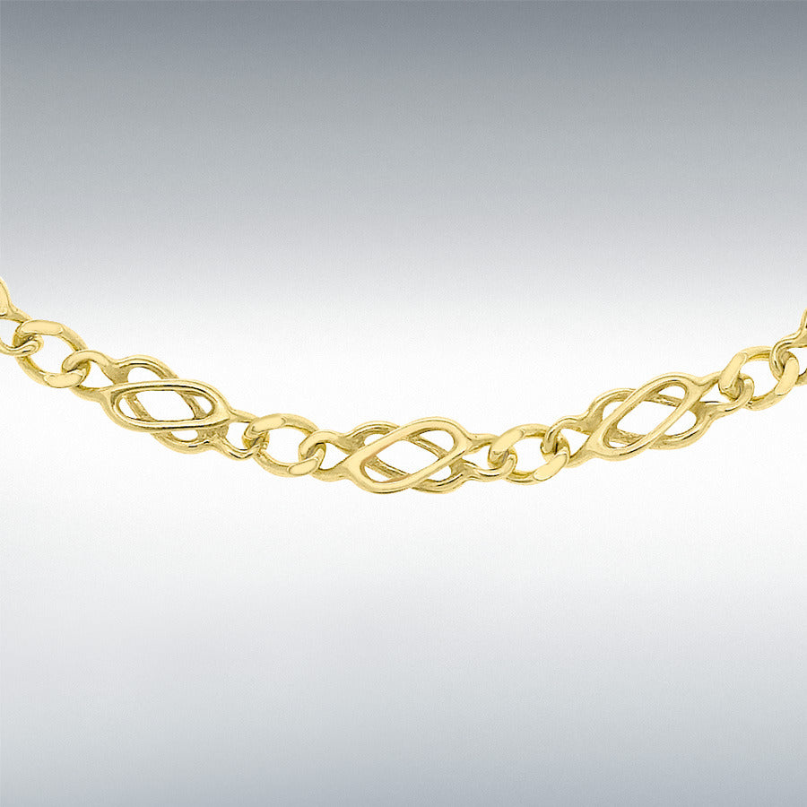9ct Yellow Gold Celtic Link Chain 18" Necklace