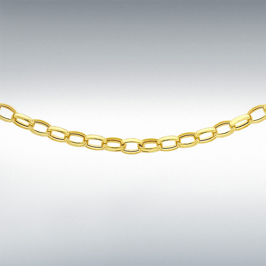 9ct Yellow Gold Hollow Belcher Chain Link 20" Necklace