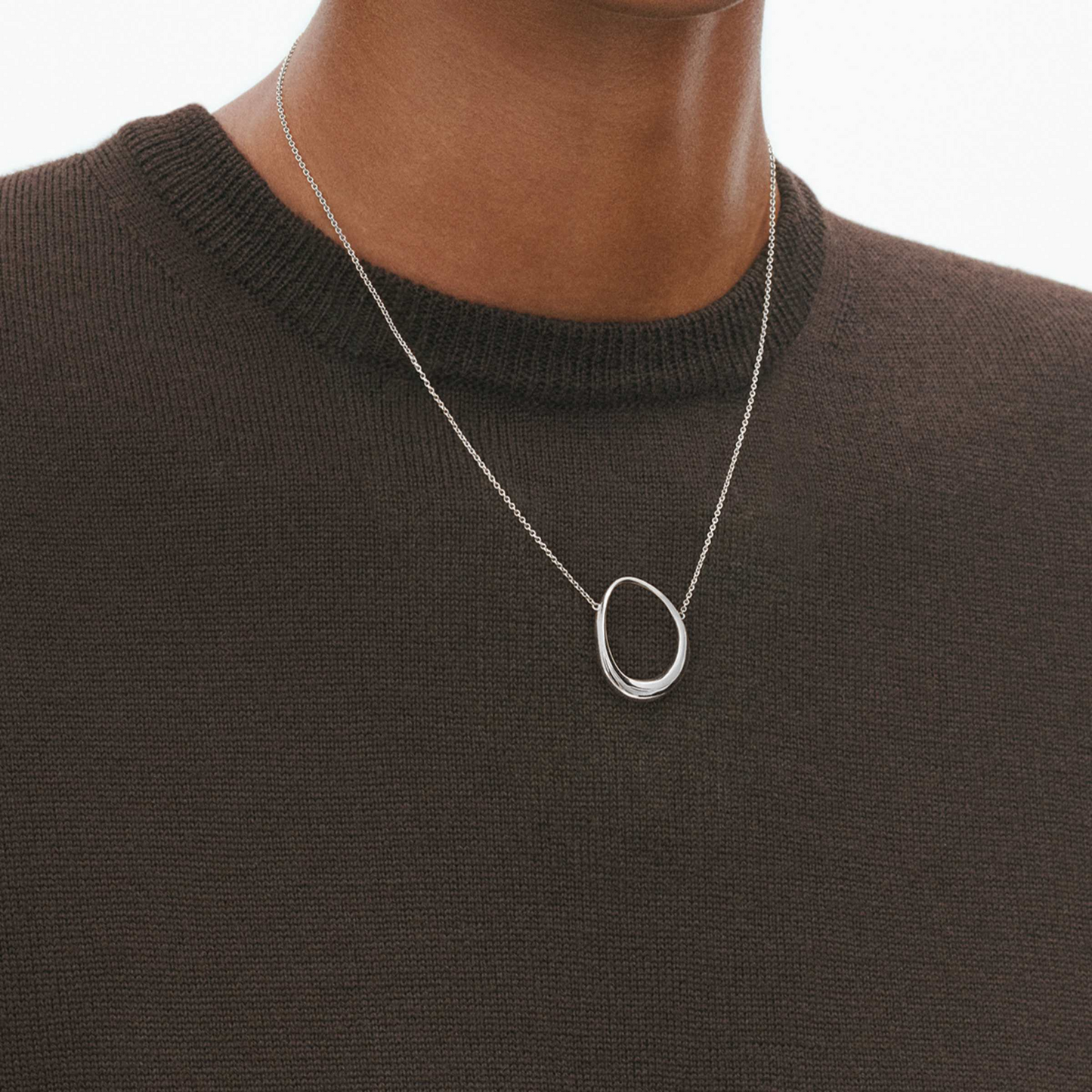 Georg Jensen OFFSPRING Medium Sterling Silver Pendant Necklace 20001942