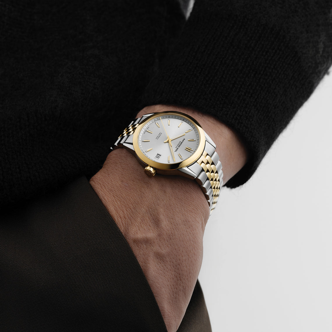 Raymond Weil Freelancer Cream Dial Two Tone Mens Watch 2741-STP-64001