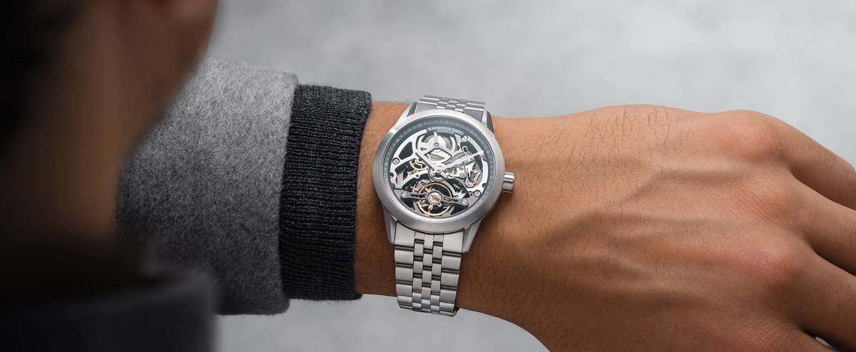 Raymond Weil Freelancer Calibre RW1212 Anthracite Skeleton Dial Stainless Steel Mens Watch 2786-ST-60000