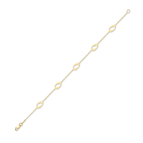 9ct Gold Oval Link Chain Bracelet