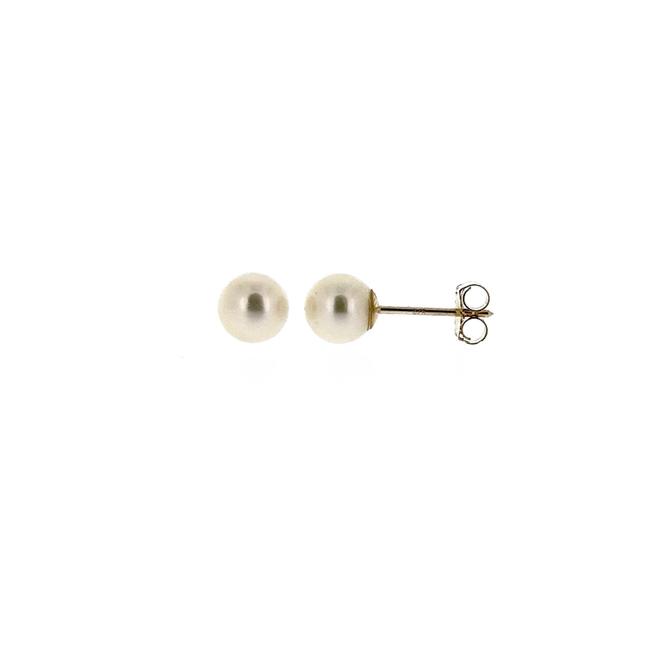 9ct Gold 6-6.5mm Cultured Freshwater Pearl Stud Earrings