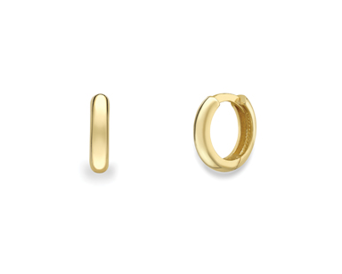 9ct Gold Polished Rounded Huggy Hoop Earrings