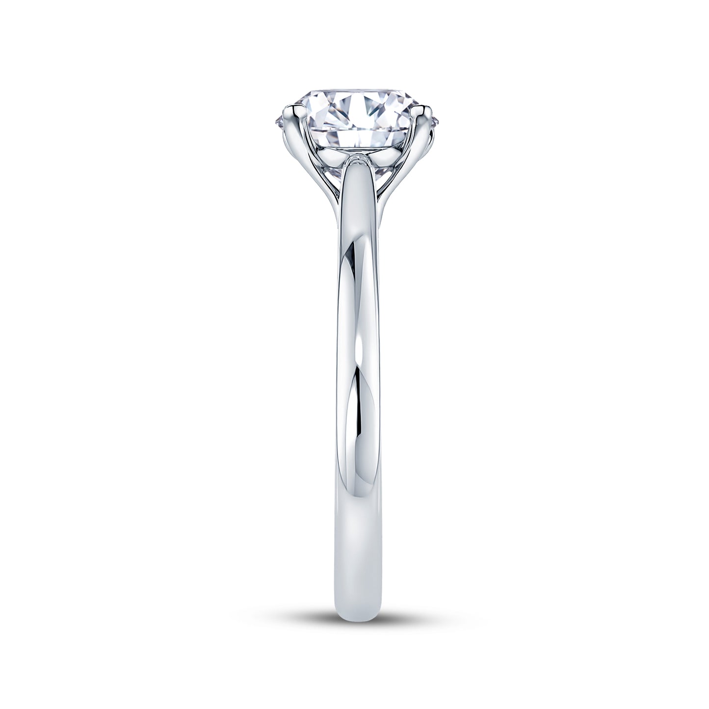 Platinum Solitaire 4 Claw Set 1.06ct Single Stone Lab Grown Diamond Ring
