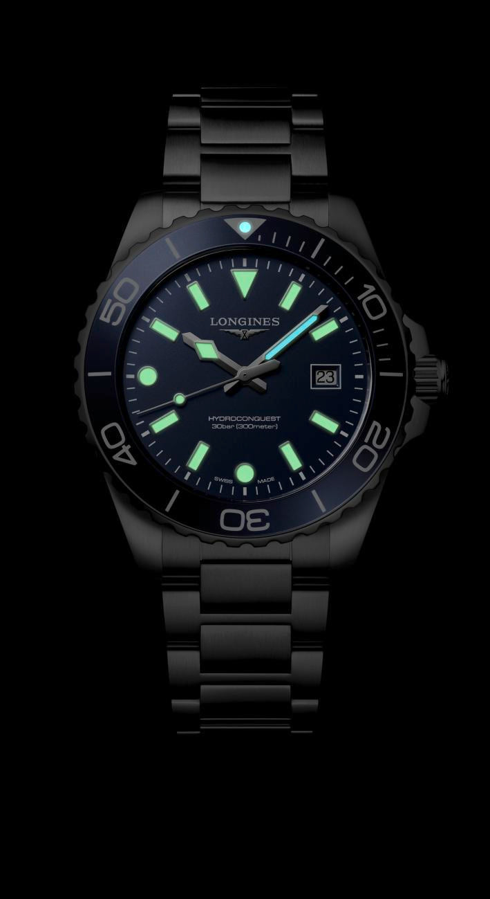 Longines HydroConquest Blue Dial Stainless Steel Mens Quartz Watch L37694966